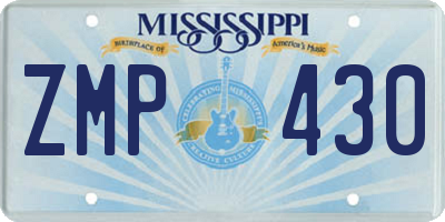 MS license plate ZMP430