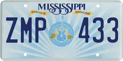 MS license plate ZMP433