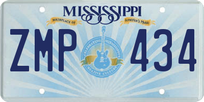 MS license plate ZMP434