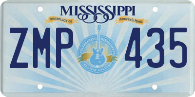 MS license plate ZMP435