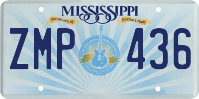 MS license plate ZMP436