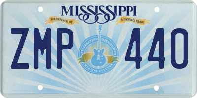 MS license plate ZMP440