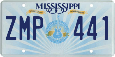 MS license plate ZMP441