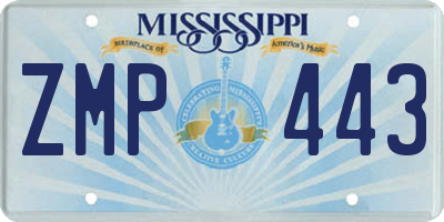 MS license plate ZMP443