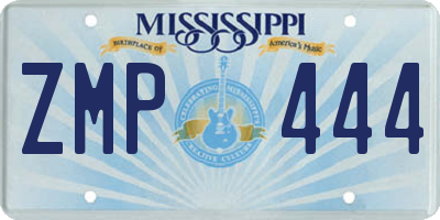 MS license plate ZMP444