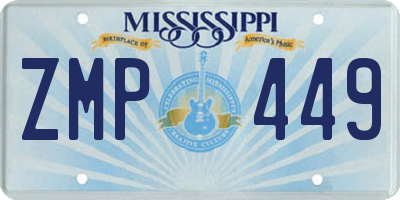 MS license plate ZMP449