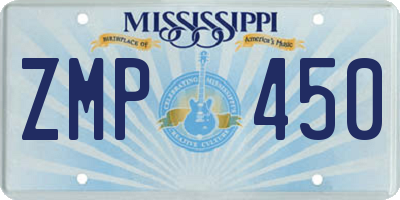 MS license plate ZMP450