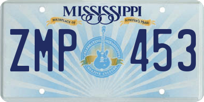 MS license plate ZMP453