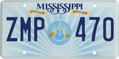 MS license plate ZMP470