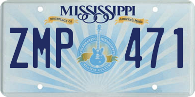 MS license plate ZMP471