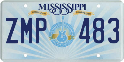 MS license plate ZMP483