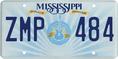 MS license plate ZMP484