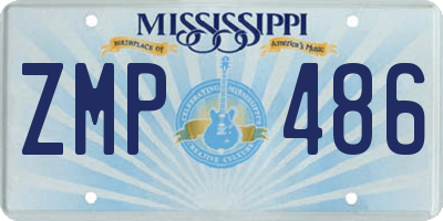 MS license plate ZMP486