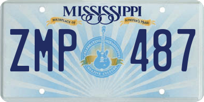MS license plate ZMP487