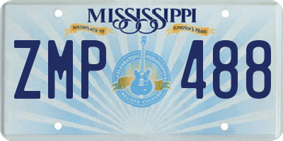 MS license plate ZMP488