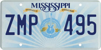 MS license plate ZMP495