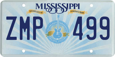 MS license plate ZMP499