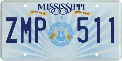 MS license plate ZMP511