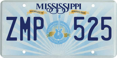 MS license plate ZMP525