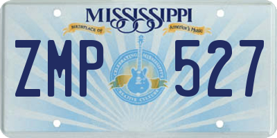 MS license plate ZMP527