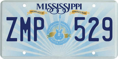MS license plate ZMP529