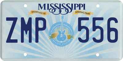 MS license plate ZMP556