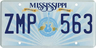 MS license plate ZMP563