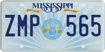 MS license plate ZMP565