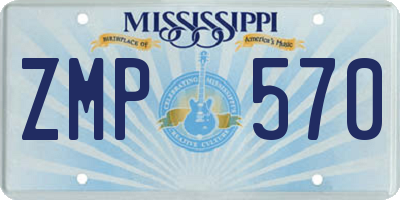 MS license plate ZMP570
