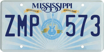 MS license plate ZMP573