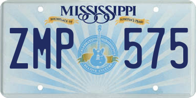 MS license plate ZMP575