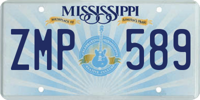 MS license plate ZMP589