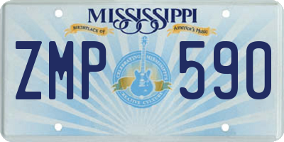 MS license plate ZMP590