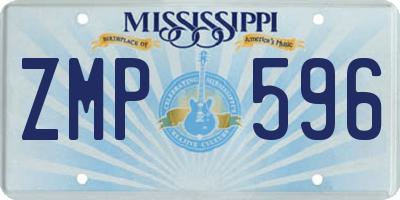 MS license plate ZMP596