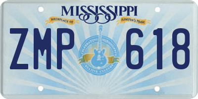 MS license plate ZMP618
