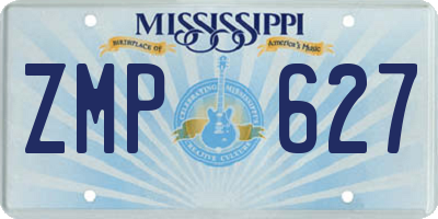 MS license plate ZMP627