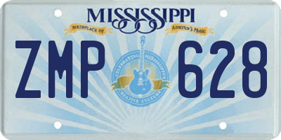 MS license plate ZMP628