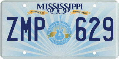 MS license plate ZMP629