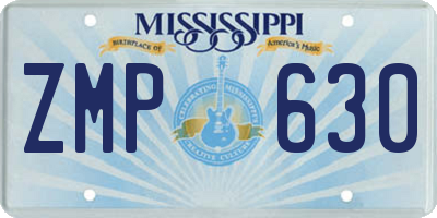 MS license plate ZMP630