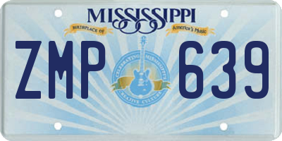 MS license plate ZMP639