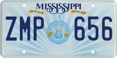 MS license plate ZMP656
