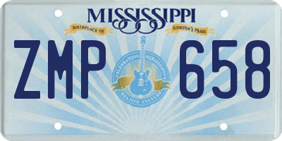 MS license plate ZMP658