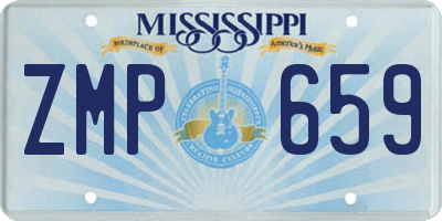 MS license plate ZMP659