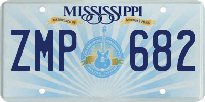 MS license plate ZMP682