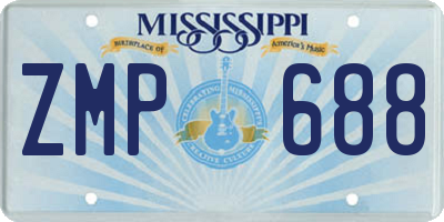 MS license plate ZMP688