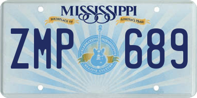 MS license plate ZMP689