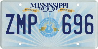 MS license plate ZMP696
