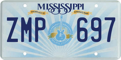 MS license plate ZMP697