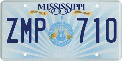 MS license plate ZMP710