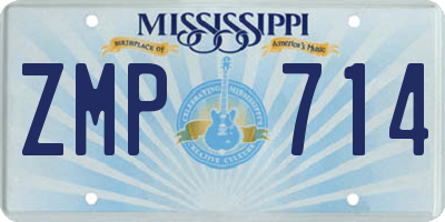 MS license plate ZMP714